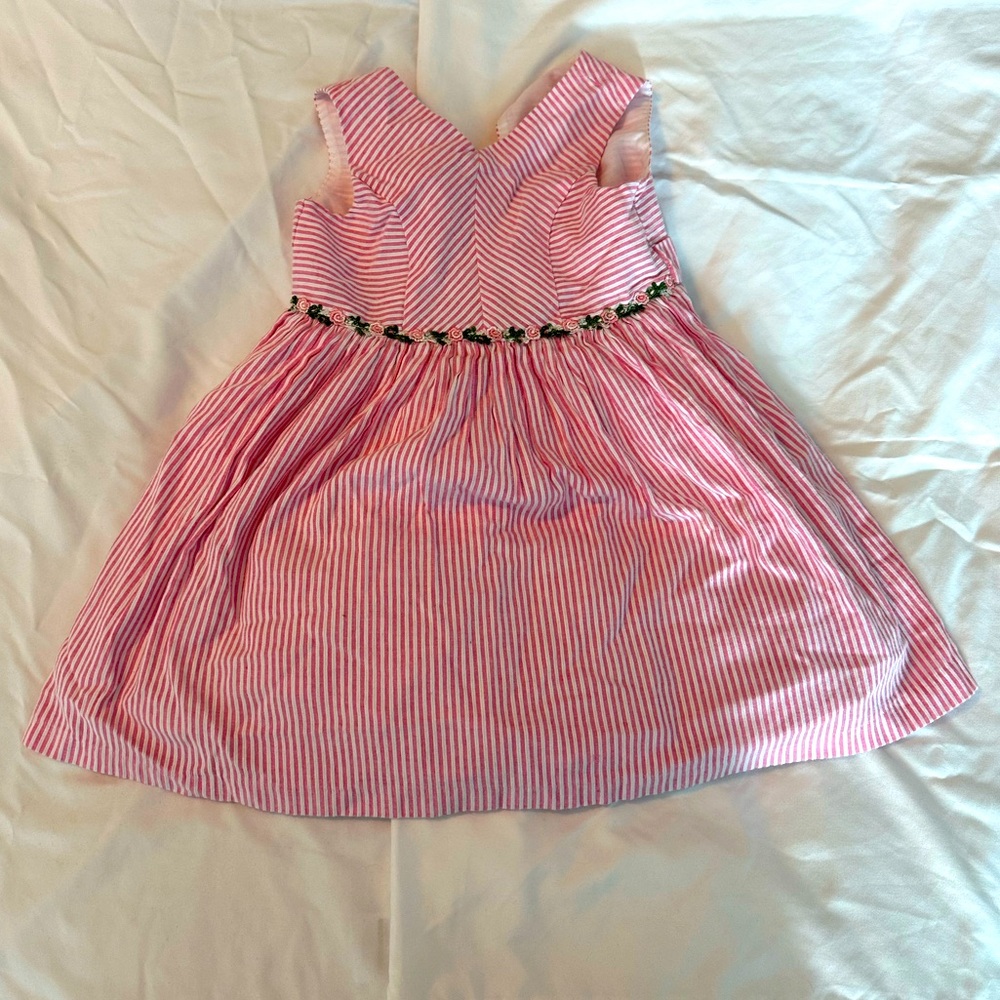 Pippa and Julie Pink Pinstripe Dress